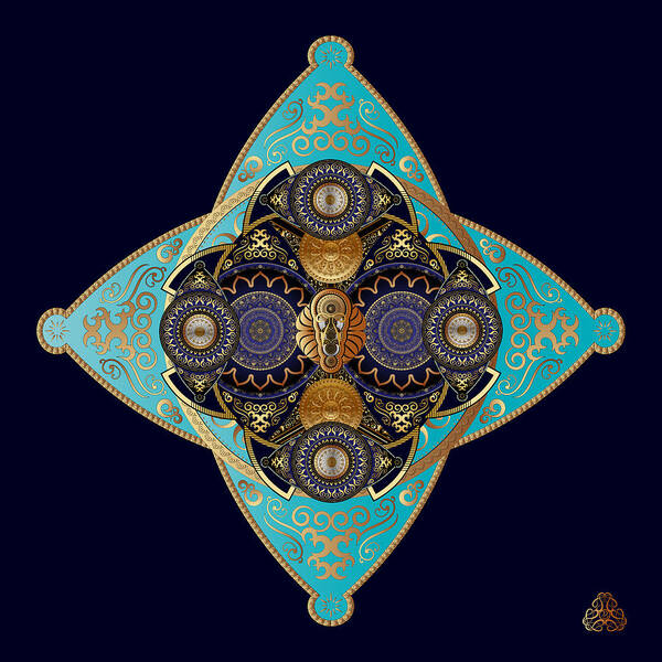 Mandala Poster featuring the digital art Circumplexical No 4060 by Alan Bennington