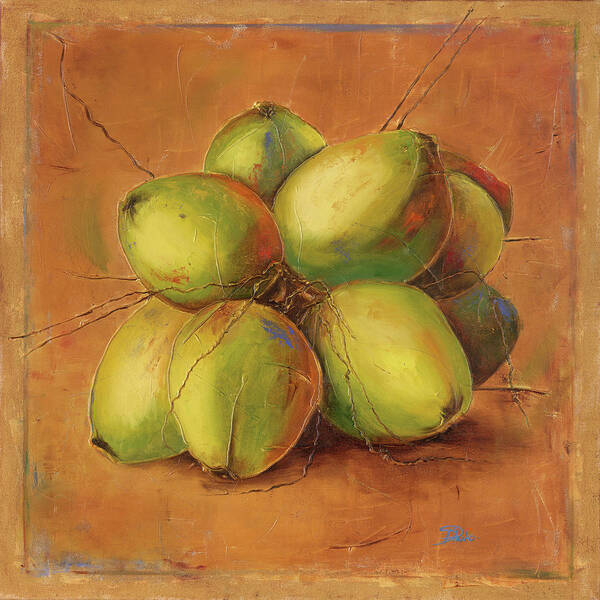 Coconuts Poster featuring the mixed media Cocos Locos II by Patricia Pinto