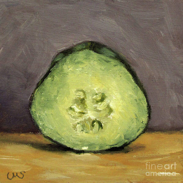 Still Life Poster featuring the painting Cucumber by Ulrike Miesen-Schuermann