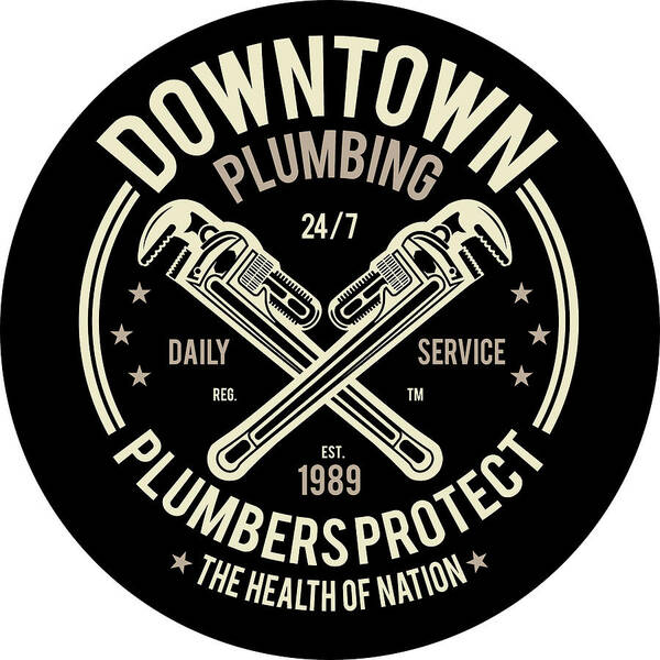 Downtown Poster featuring the digital art Downtown Plumbing by Long Shot