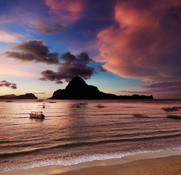 Landscape Poster featuring the photograph El Nido Bay And Cadlao Island by DPK-Photo