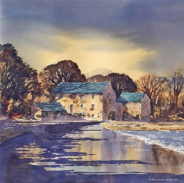 Ireland Poster featuring the painting Evening At Mullins Mill, Kilkenny by Roland Byrne