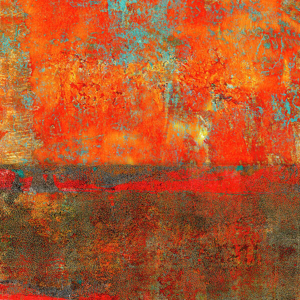Fire On The Water Poster featuring the photograph Fire on the Water by Carol Leigh