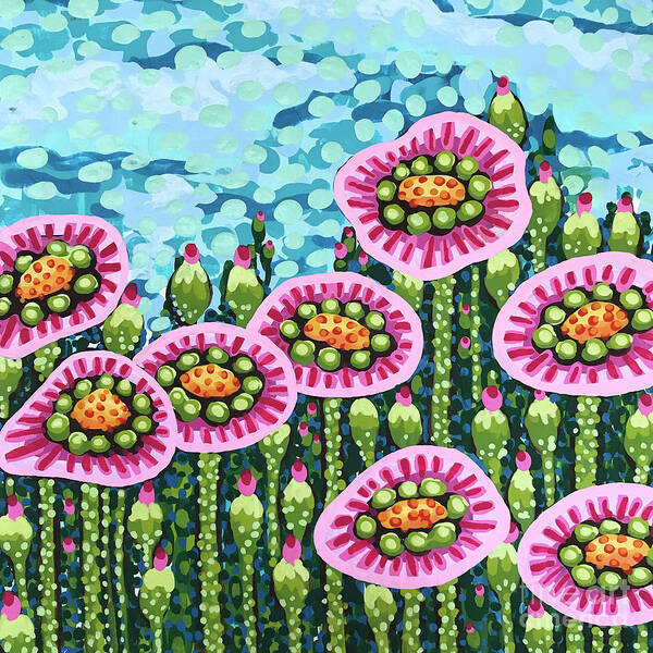 Floral Poster featuring the painting Floral Whimsy 8 by Amy E Fraser