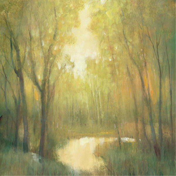 Landscapes Poster featuring the painting Forest Sanctuary II by Tim Otoole