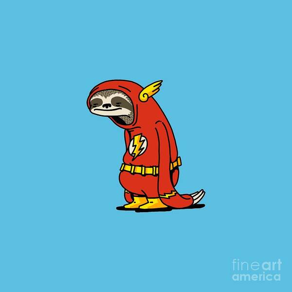 Funny Sloth Shirt The Flash The Neutral Poster by Cholil Iruka - Fine Art  America