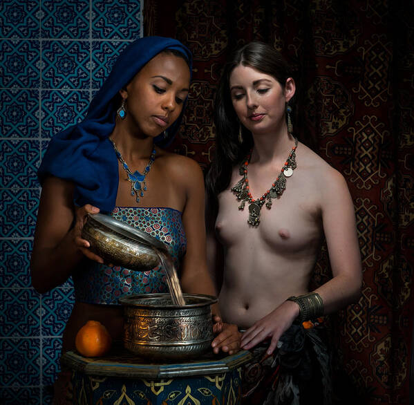 Painterly Poster featuring the photograph In Hammam II by Derek Galon, Ma, Frps, Fops