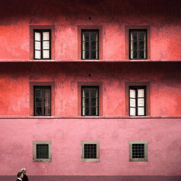 Architecture Poster featuring the photograph Italian Facade by Inge Schuster