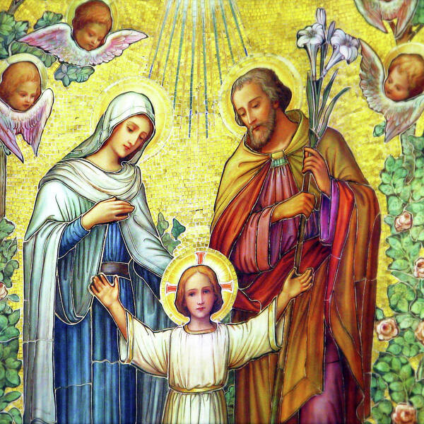 Holy Family Poster featuring the photograph Jesus Christ Family by Munir Alawi