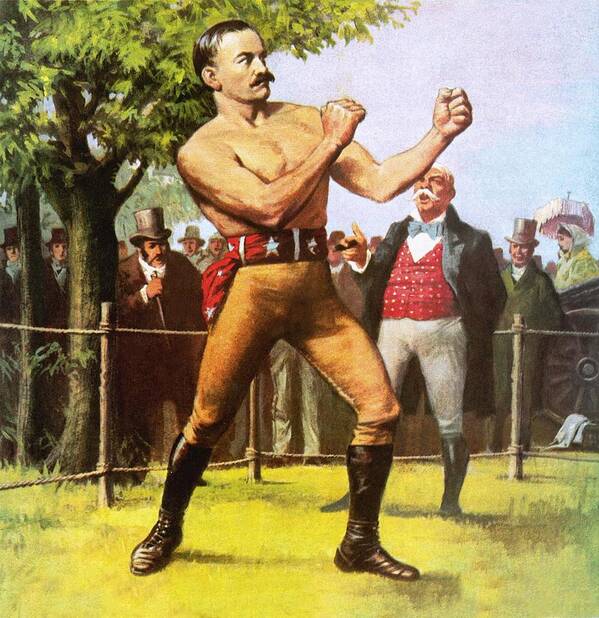 Champ Poster featuring the painting King Of The Bare Knuckle Boxers John L Sullivan by Ralph Bruce