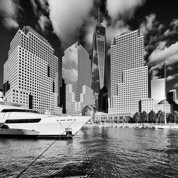 Estock Poster featuring the digital art Lower Manhattan With Freedom Tower by Riccardo Spila
