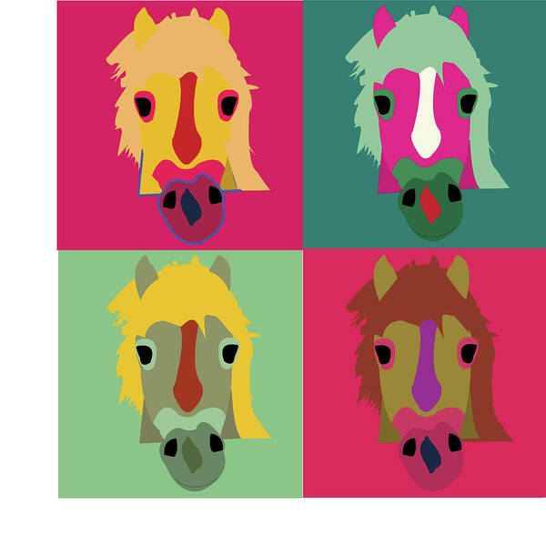 Horse Poster featuring the digital art Lucinda Squared by Caroline Elgin