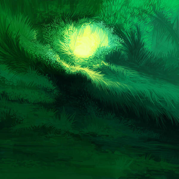 Grass Poster featuring the digital art Luminous Illustration by Illustrations By Annemarie Rysz