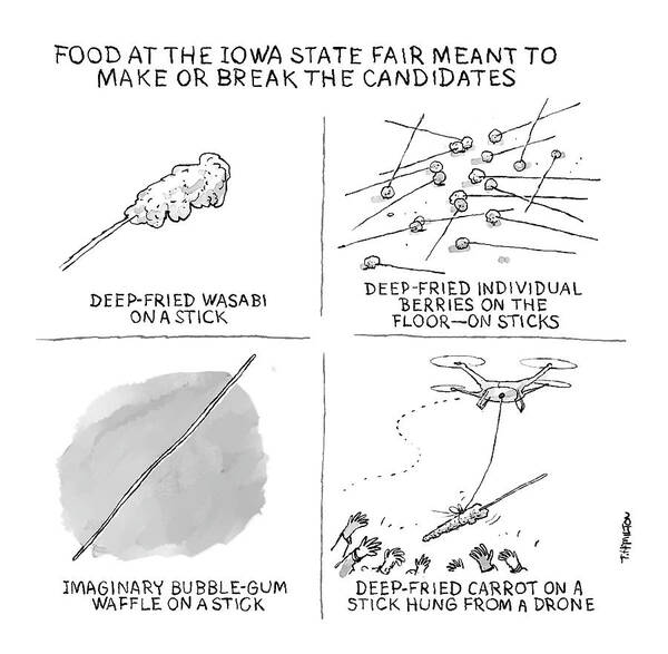Captionless Poster featuring the drawing Make Or Break State Fair Food by Tim Hamilton