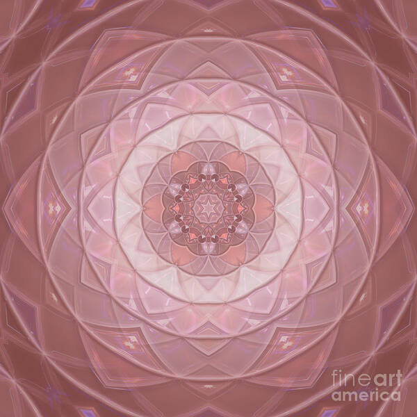 Mandala Poster featuring the digital art Mandala Introspective Love by Rachel Hannah