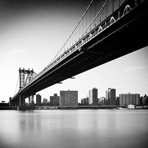 Suspension Bridge Poster featuring the photograph Manhattan Bridge by Randy Le'moine