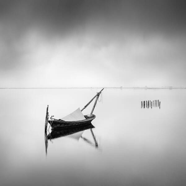 Fine Poster featuring the photograph Mesolongi Lagoon 013 by George Digalakis