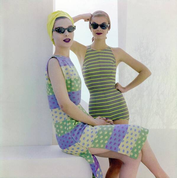 Fashion Poster featuring the photograph Models In Cole Of California by Horst P. Horst