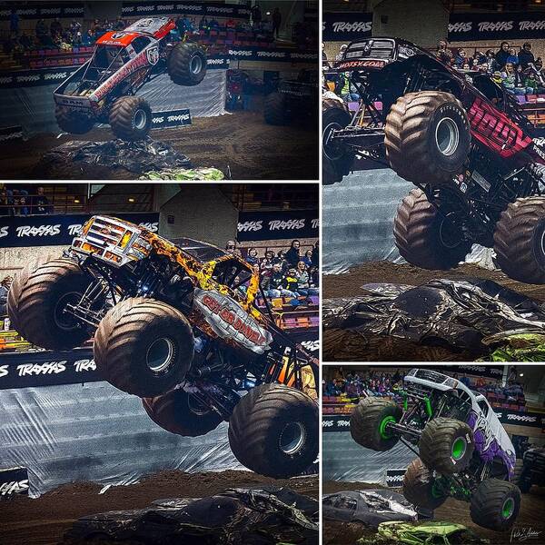Monster Trucks Poster featuring the photograph Monster Trucks by Phil S Addis