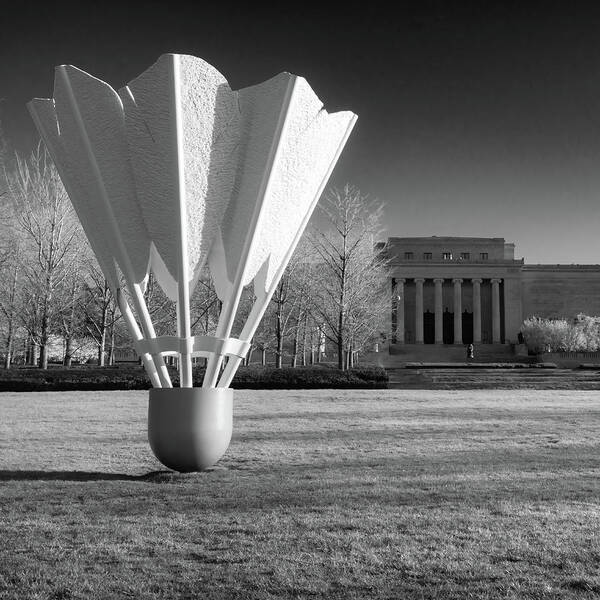 America Poster featuring the photograph Nelson Atkins Art Museum in Infrared - Kansas City - Square by Gregory Ballos