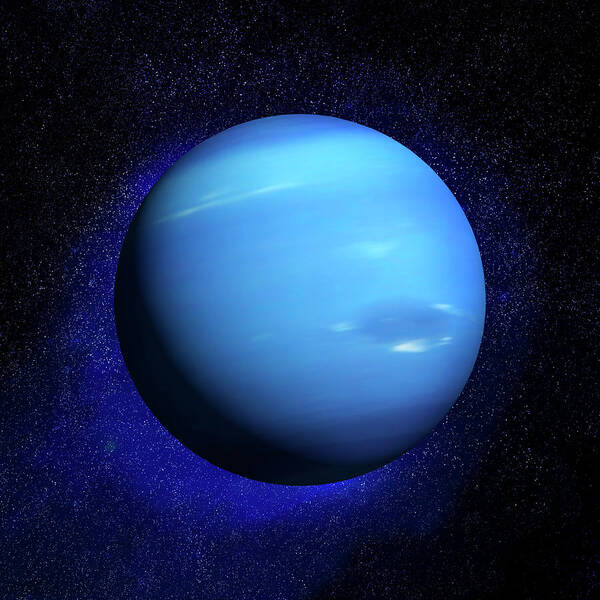 Research Poster featuring the digital art Neptune & Stars by Ian Mckinnell