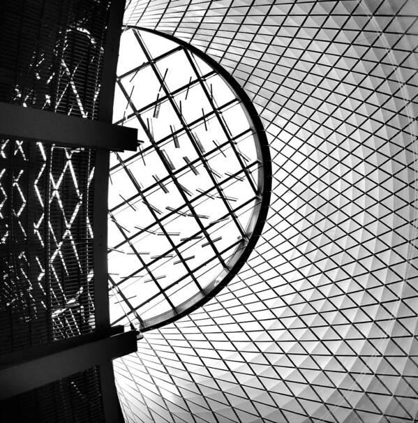 Patterns Poster featuring the photograph Oculus and Sky Reflector Net by Steve Ember