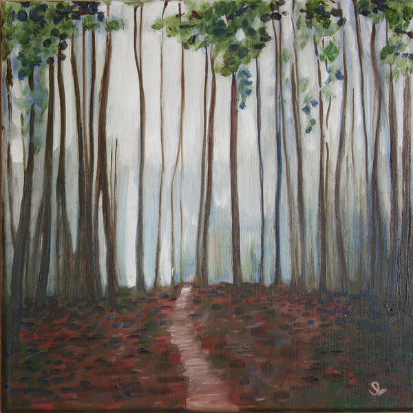 Landscape Poster featuring the painting Path Not Taken by Sarah Lynch
