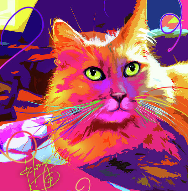 Dizzycats Poster featuring the painting pOpCat BabyCat by DC Langer