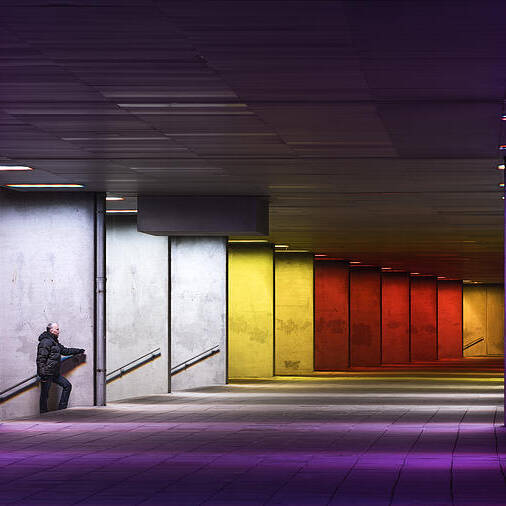 Colourful Poster featuring the photograph Rainbow by Pixxelpark