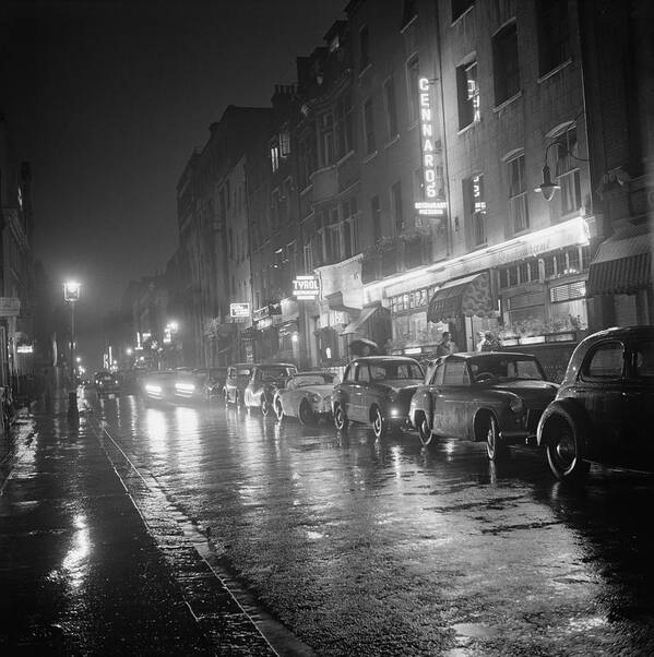 1950-1959 Poster featuring the photograph Rainy Night In Soho by Bips