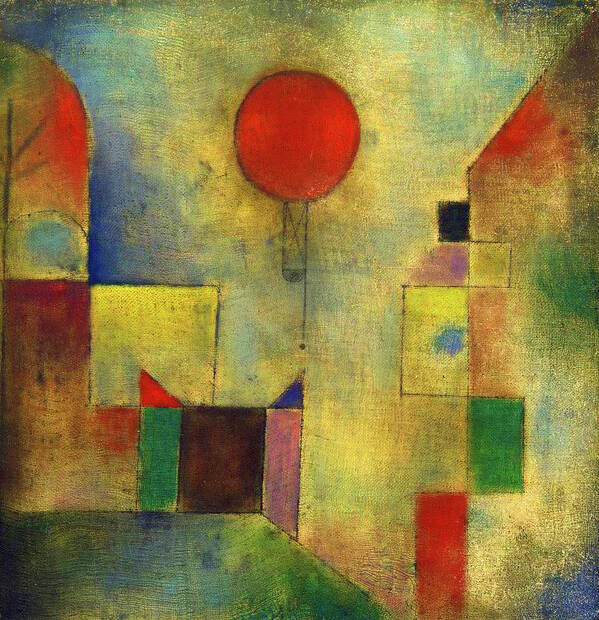 Paul Klee Poster featuring the painting Red Balloon - Roter Ballon, 1922 by Paul Klee