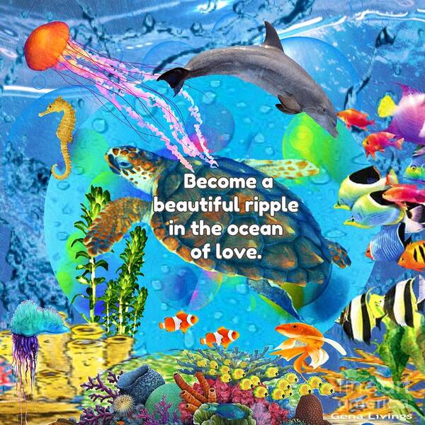  Poster featuring the digital art Ripple of Love by Gena Livings