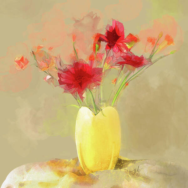 Still Life Poster featuring the digital art Rise Up Singing by Gina Harrison