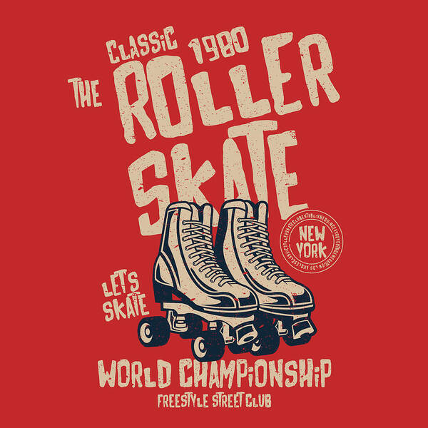 Roller Poster featuring the digital art Roller Skate by Long Shot