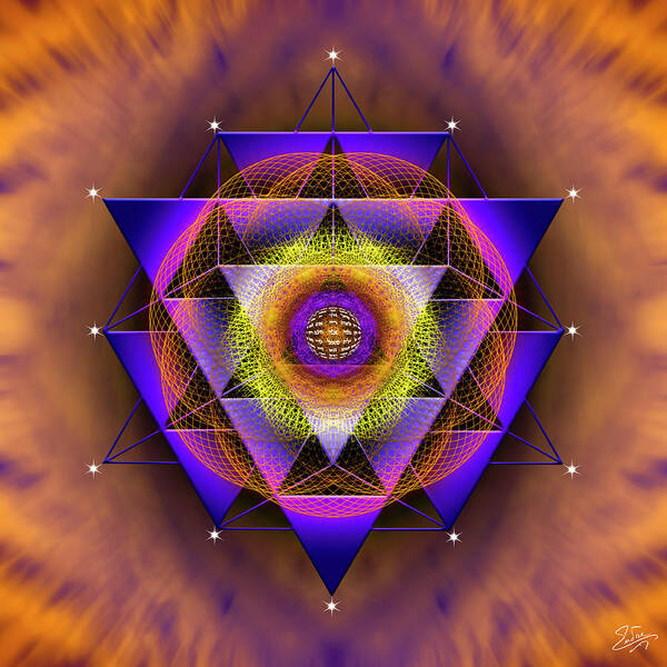 Endre Poster featuring the digital art Sacred Geometry 776 by Endre Balogh