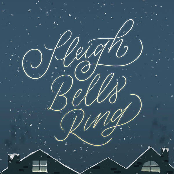 Sleigh Bells Ring Poster featuring the digital art Sleigh Bells Ring by Ashley Santoro