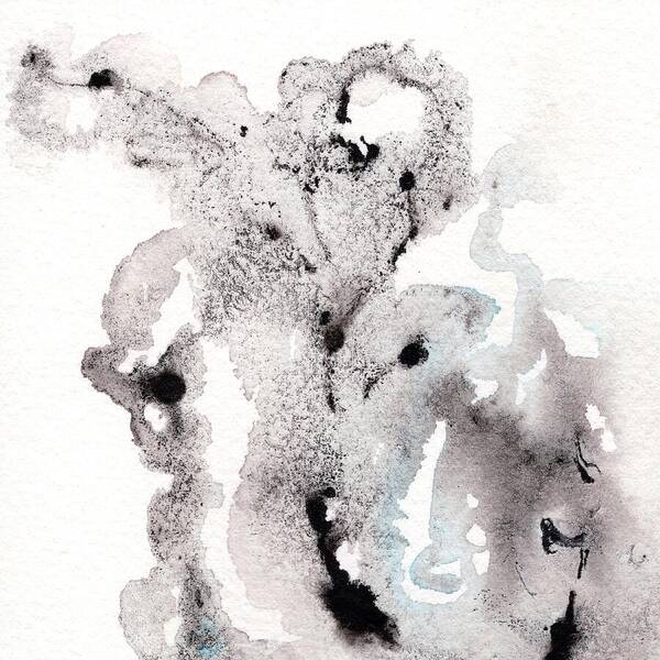 Abstract Poster featuring the painting Smoke on Water 1 by Carlin Blahnik CarlinArtWatercolor