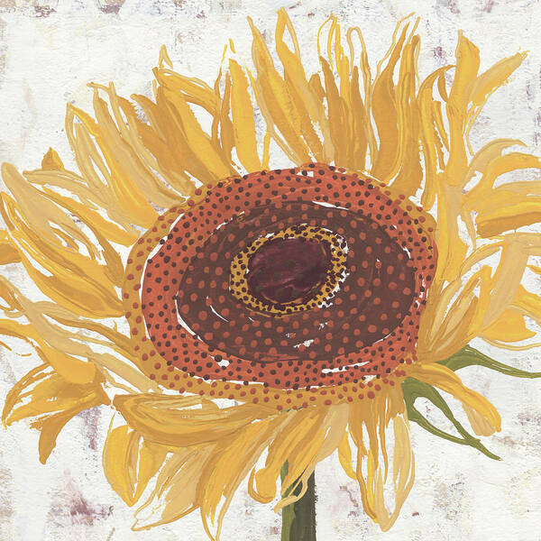 Sunflower Poster featuring the painting Sunflower V by Nikita Coulombe