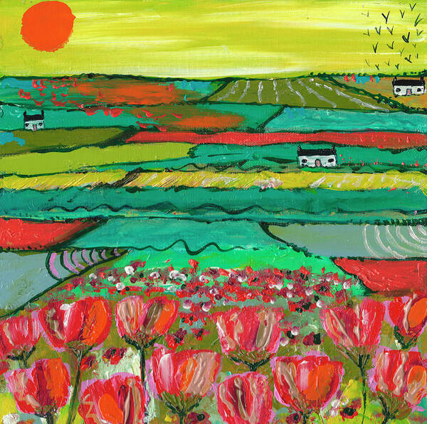 Sunshine Poster featuring the painting Sunshine by Caroline Duncan Art
