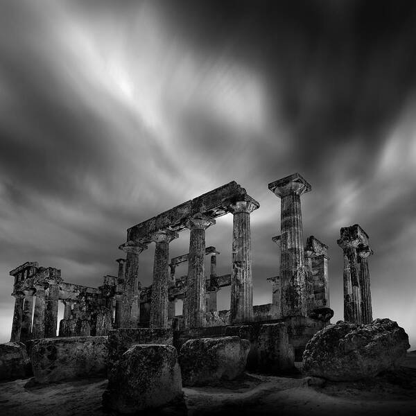 Temple Poster featuring the photograph Temple Of Aphaia by George Digalakis