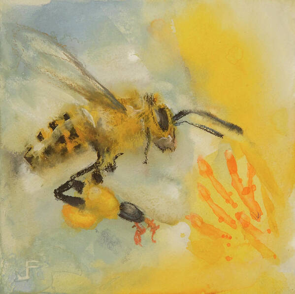 Bee Poster featuring the painting The Bees Knees by Jani Freimann