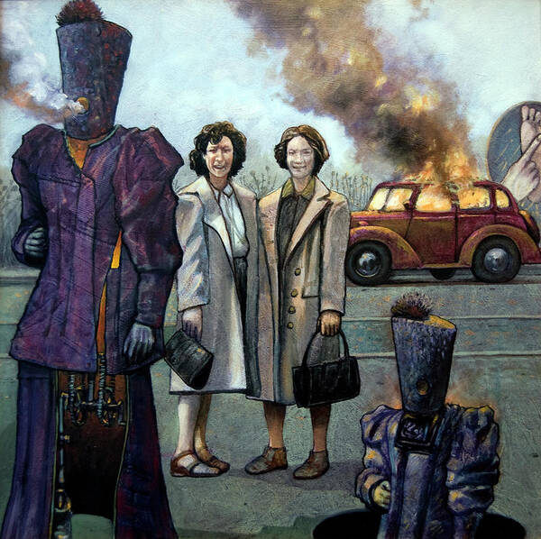 Surreal Poster featuring the painting The Direct Result of Tickling the Dreamers Foot by William Stoneham