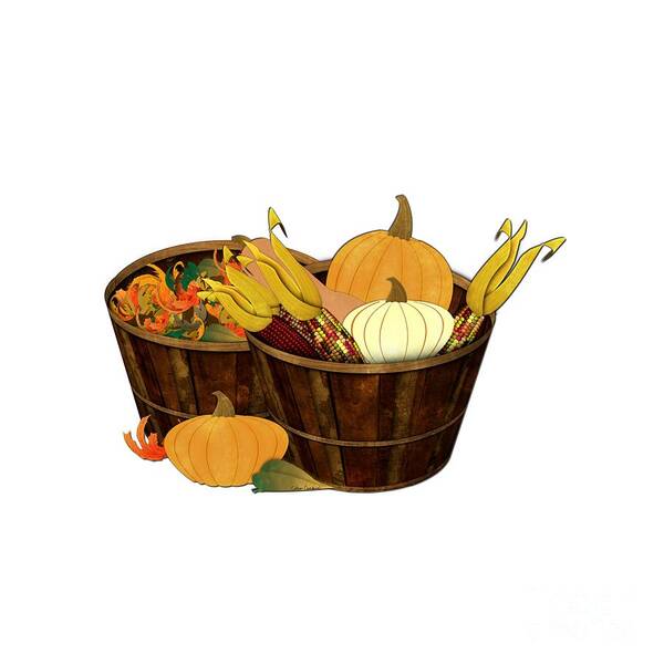 Basket Of Leaves Poster featuring the photograph The Splendor of Autumn by Colleen Cornelius