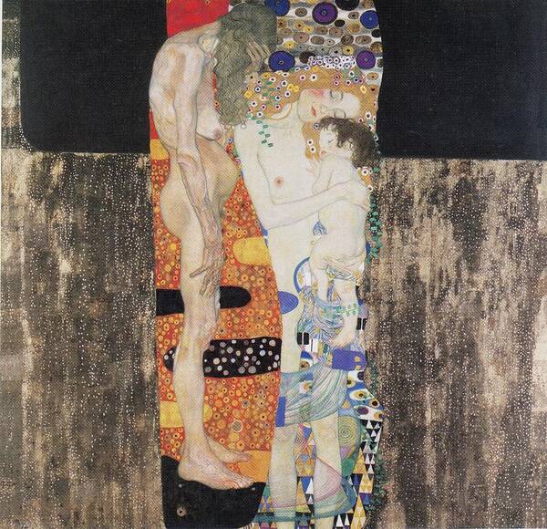 Gustav Klimt Poster featuring the painting The Three Ages Of The Woman by Gustav Klimt
