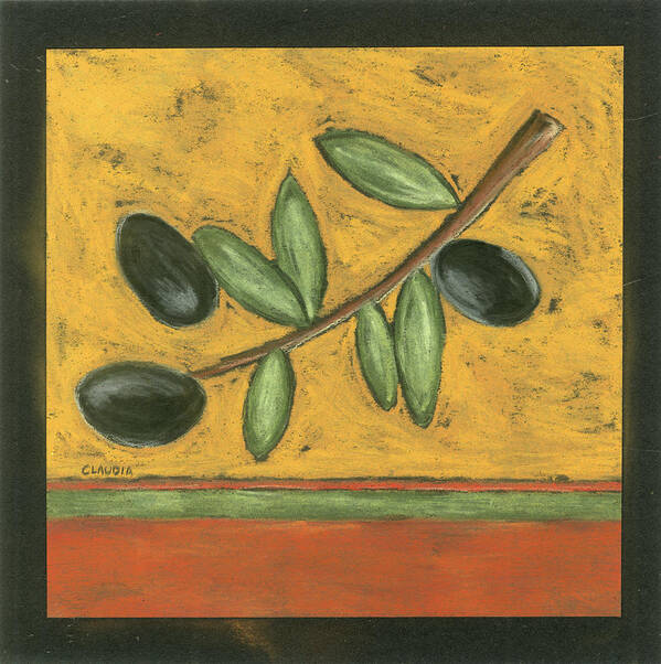 Tuscan Olive Branch I Poster featuring the painting Tuscan Olive Branch I by Claudia Interrante