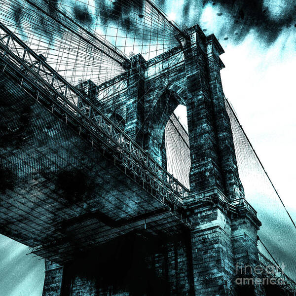 American Poster featuring the digital art Urban Grunge Collection Set - 08 by Az Jackson