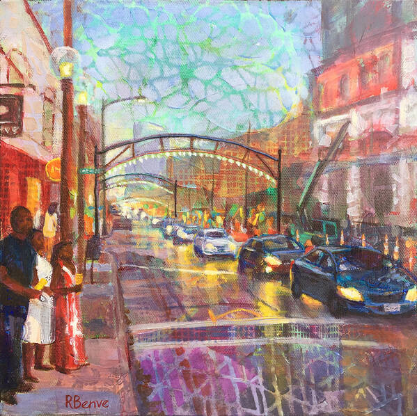 Columbus Poster featuring the painting Vibrant Short North V by Robie Benve