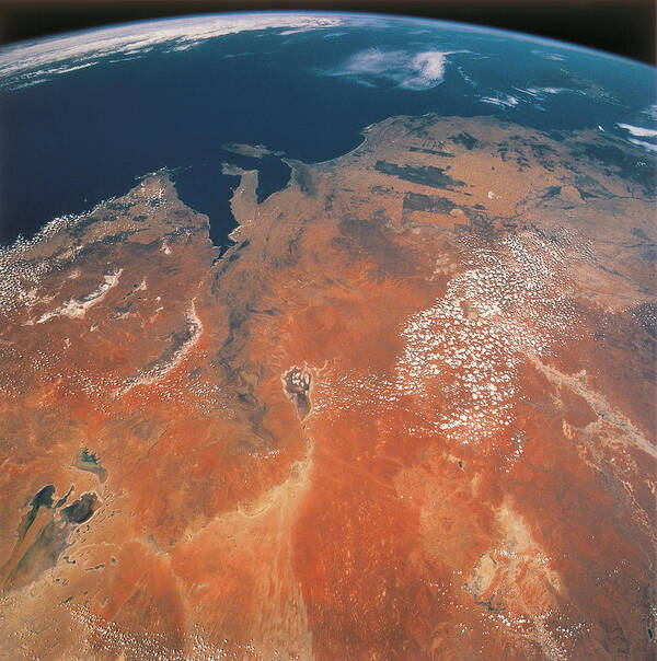 Globe Poster featuring the photograph View Of The Earth From Outer Space by Stockbyte