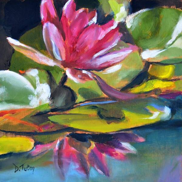 Lily Poster featuring the painting Where the Water Lilies Grow by Donna Tuten