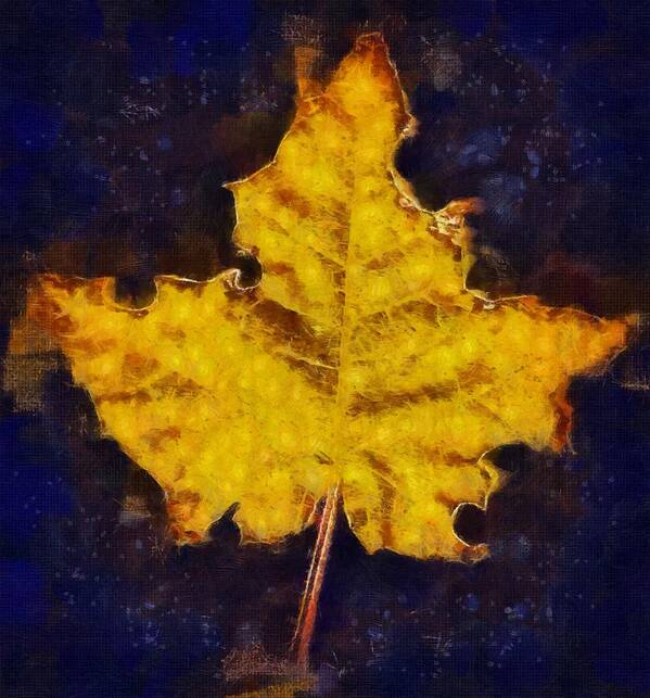 Autumn Poster featuring the mixed media Autumn Leaf by Christopher Reed
